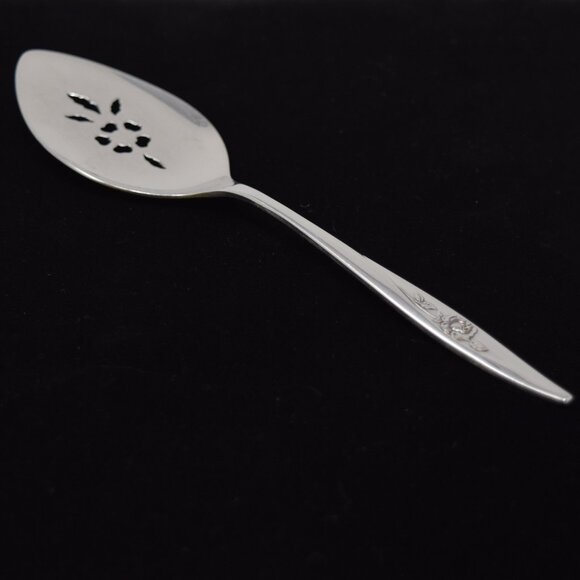 Oneidacraft Deluxe Lasting Rose Pierced Pie Server Master Butter Knife Stainless - Picture 8 of 12